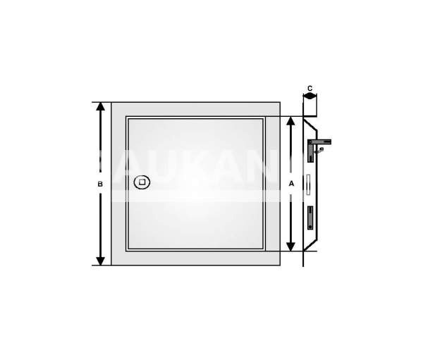 Usita de vizitare din otel galvanizat